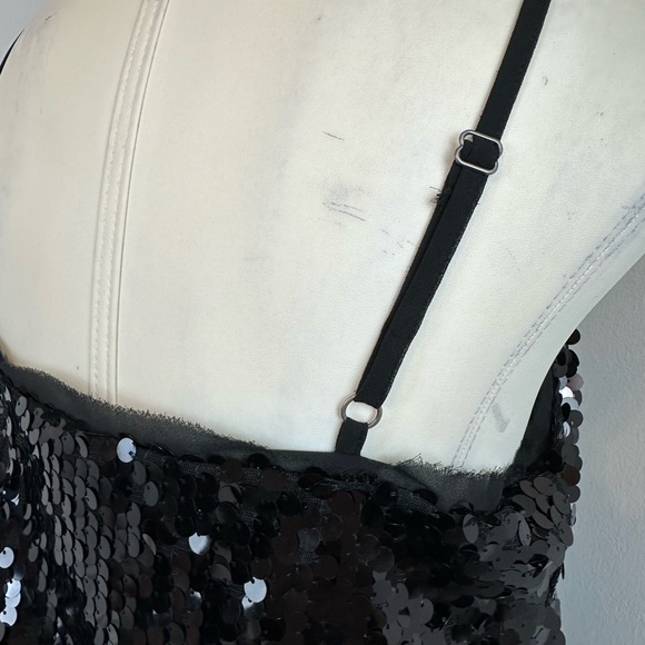 JUSTFAB Black Sequin Cami Tank NWT | Size Medium - Picture 9 of 16